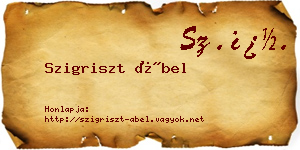Szigriszt Ábel névjegykártya