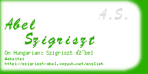 abel szigriszt business card